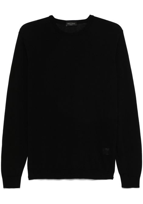 crewneck sweater man black ROBERTO COLLINA | RB10001RB1009